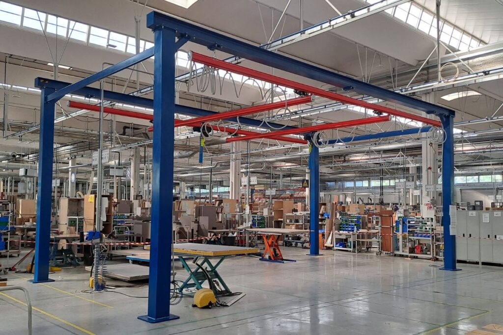 Impianti sospesi a colonna con portata fino a 1000 kg