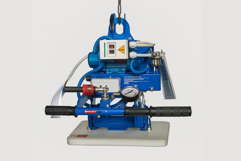 ventosa per lamiera con portata da 125 kg a 1000 kg con alimentazione elettrica o a batteria