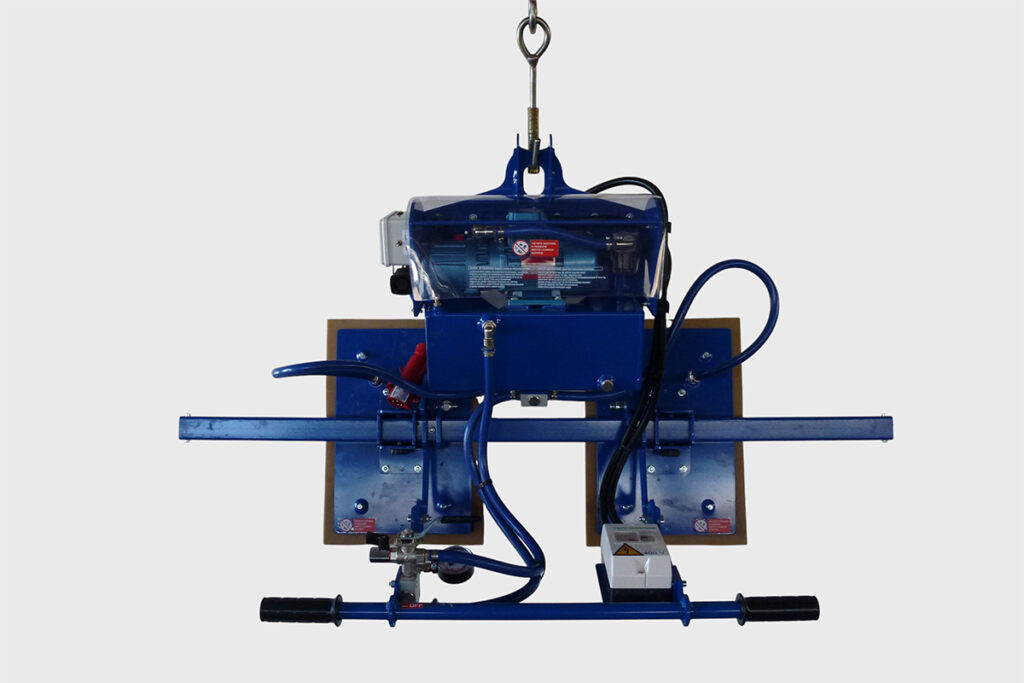 ventosa per vetro con portata da 250 kg a 1000 kg con alimentazione elettrica o a batteria