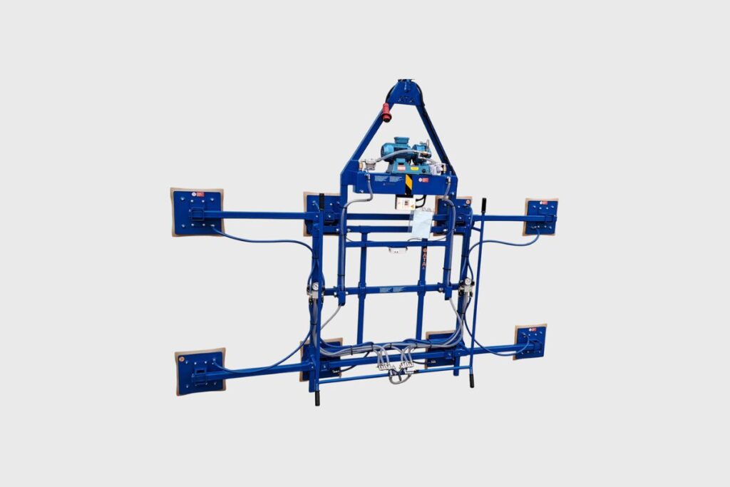 ventosa per vetro con portata massima da 1200 kg con alimentazione elettrica